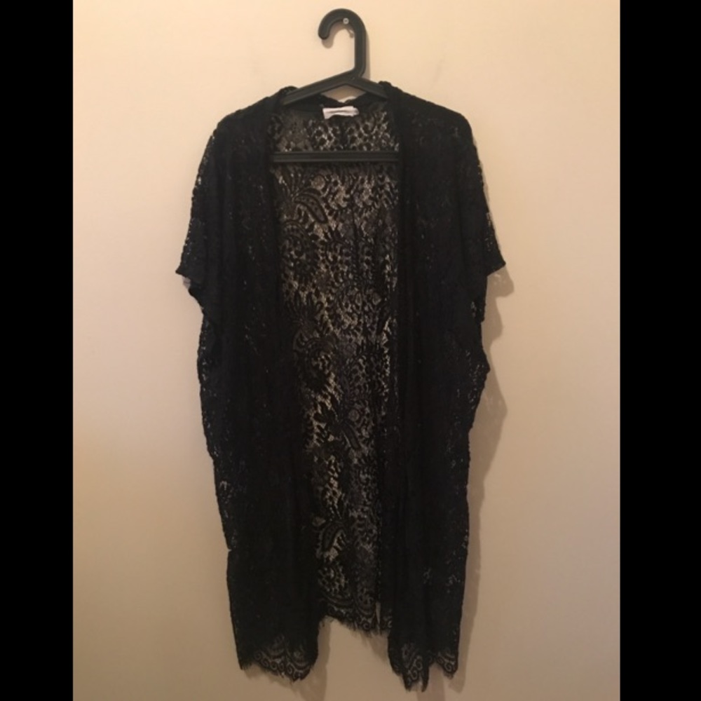 Black Lace Kimono